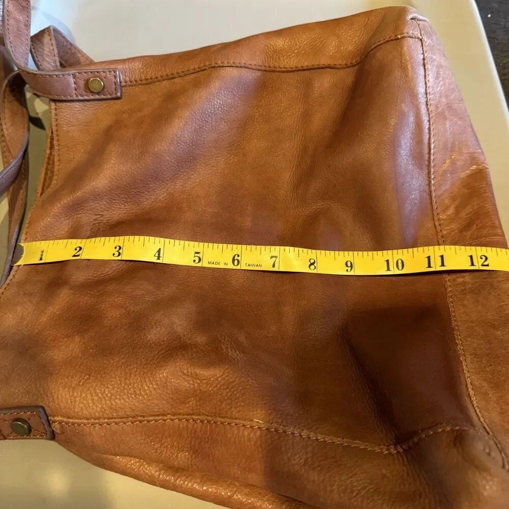 American Leather Co Liberty Shopper Tote Shoulder Bag Brown Leather Hobo
